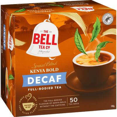 bell black tea bags kenya bold decaf
