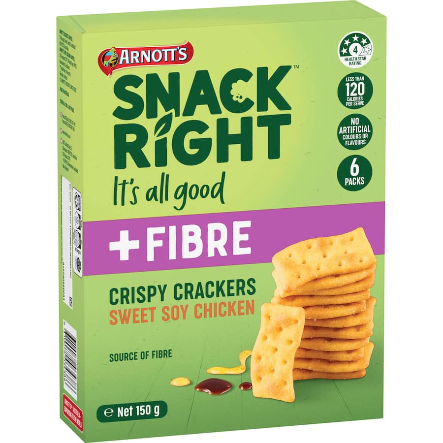 Arnotts Snack Right Crackers Sweet Soy Chicken