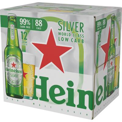 heineken silver beer low carb lager