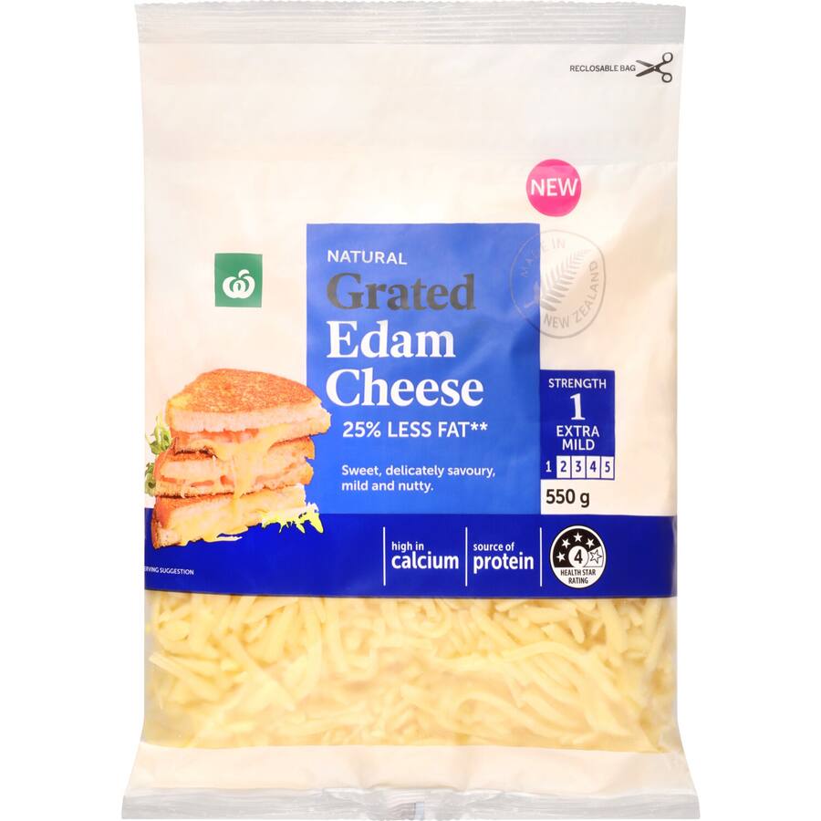 Woolworths Edam Cheese Grated