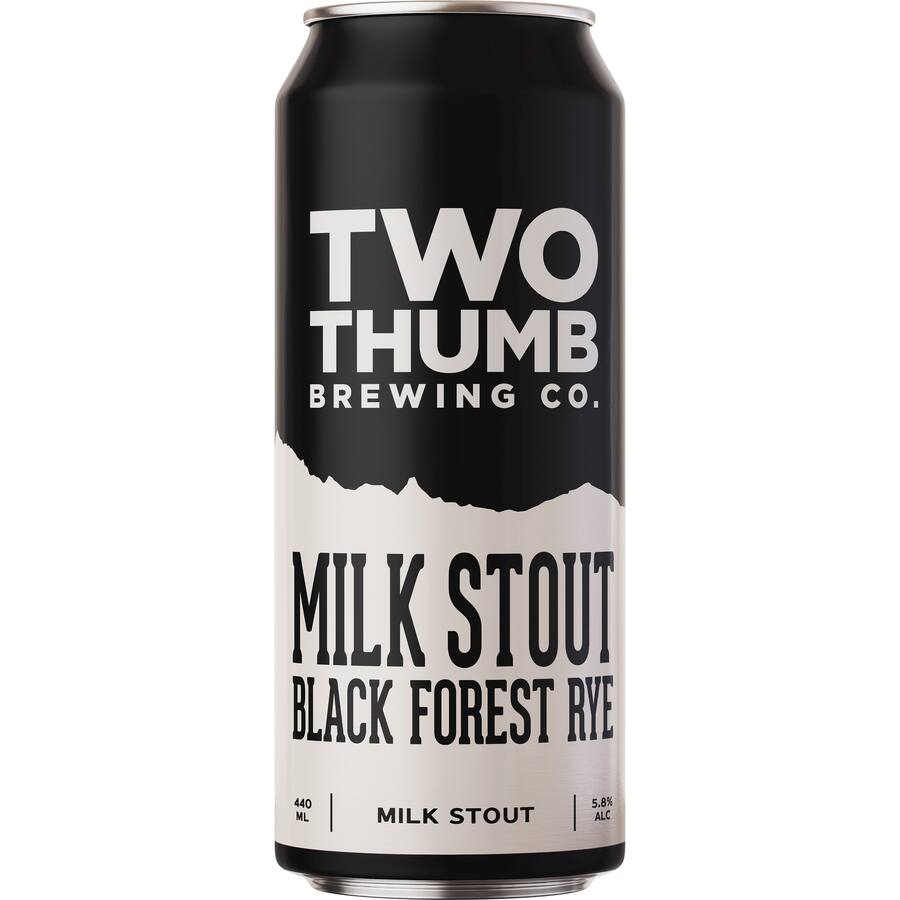 Two Thumb Brewing Co. Craft Beer Rye Black Forest Milk Stout