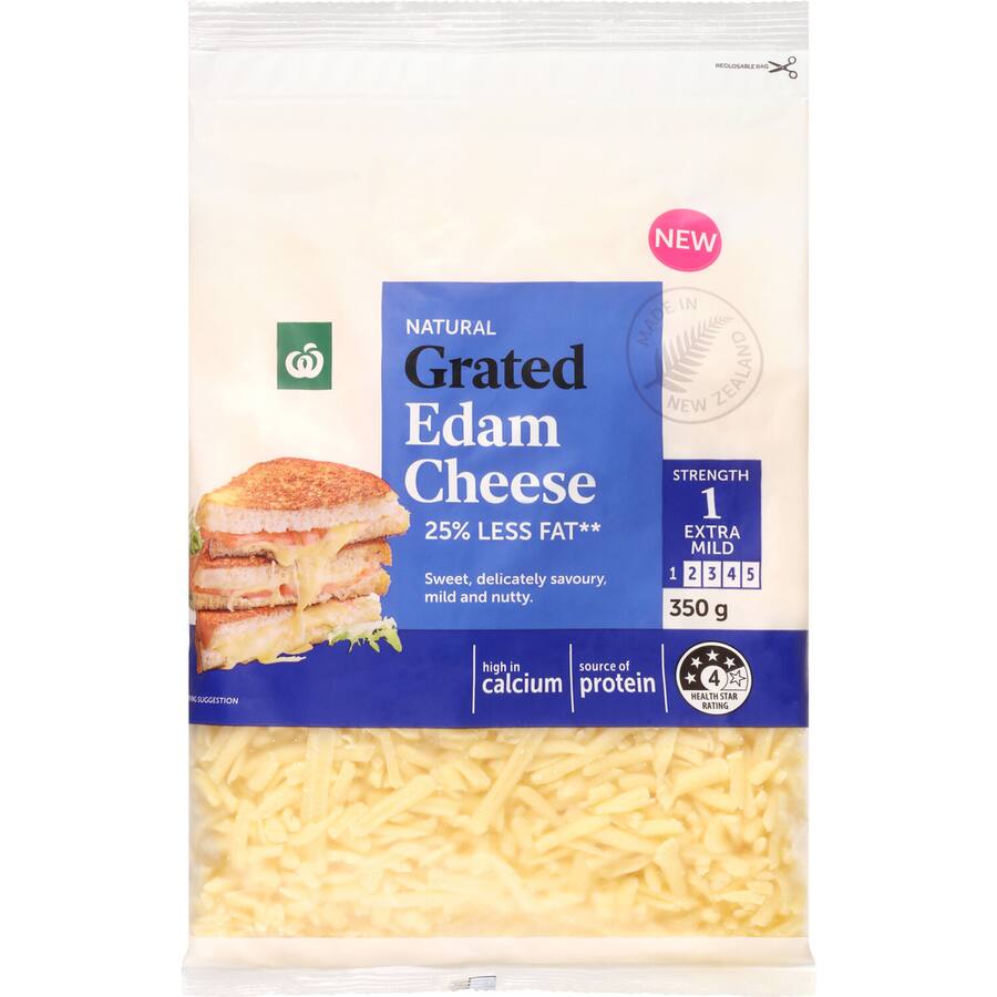 Woolworths Edam Cheese Grated