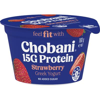 chobani 15g high protein greek yoghurt strawberry
