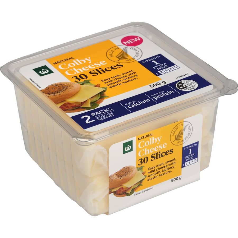 Woolworths Cheese Slices Colby