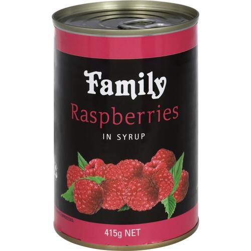 Family Raspberries In Syrup