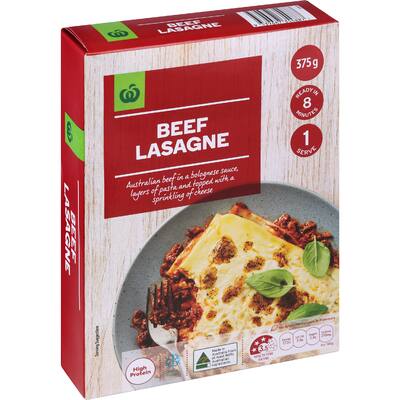 woolworths frozen meal beef lasagne