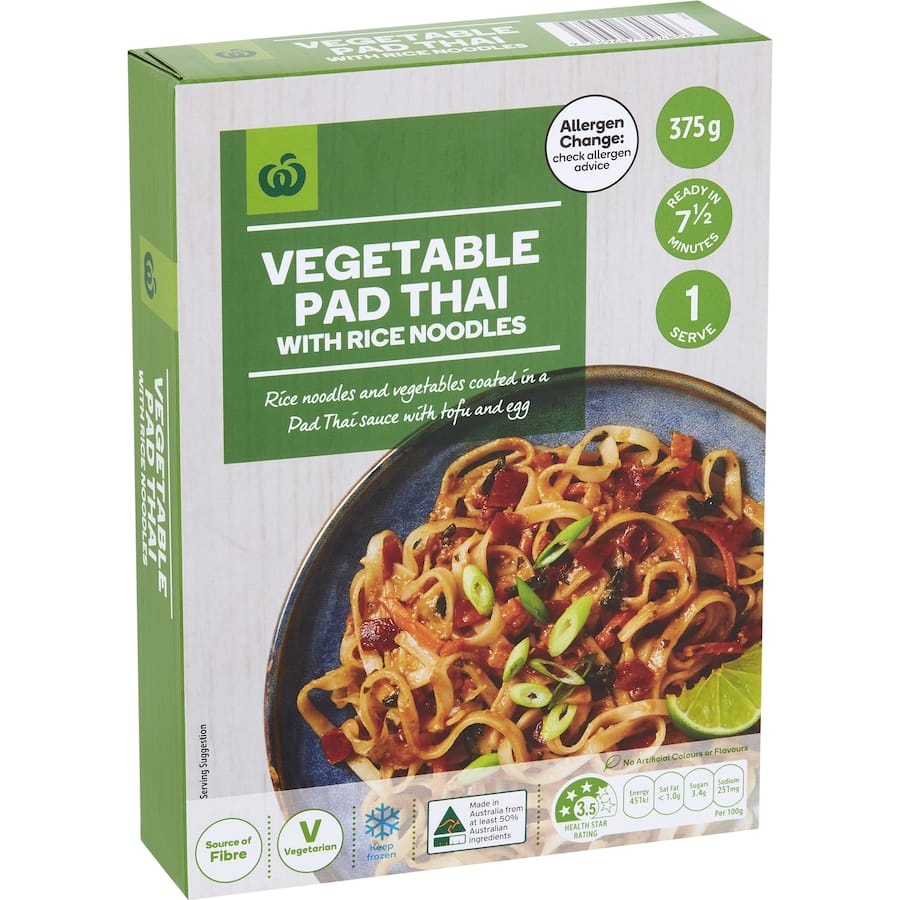 Woolworths Frozen Meal Vegetable Pad Thai
