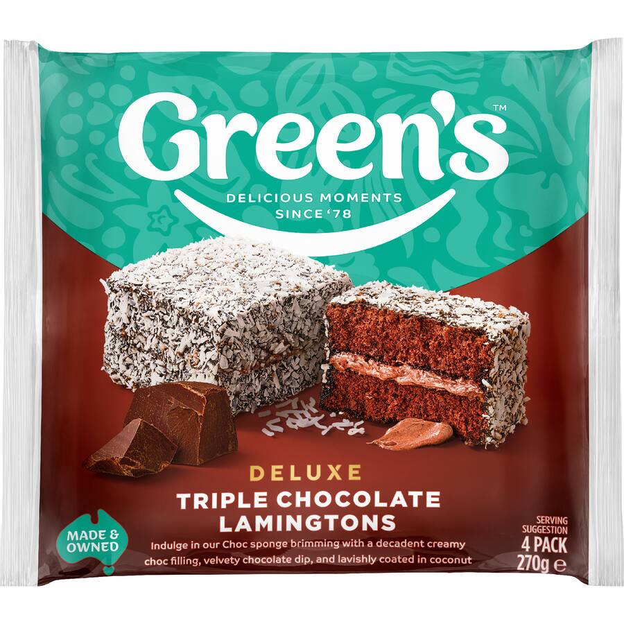 Greens Lamingtons Triple Chocolate