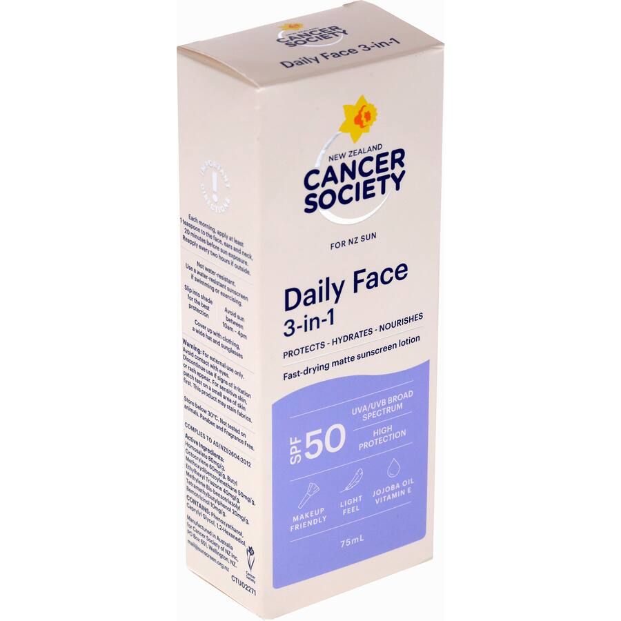 Cancer Society Sunscreen Daily Face 3In1