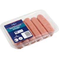 fresh zone beef sausages flavoured