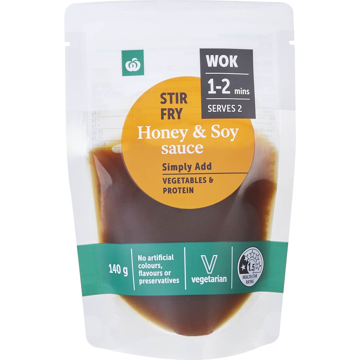 Woolworths Honey & Soy Stir Fry Sauce 140g bunch