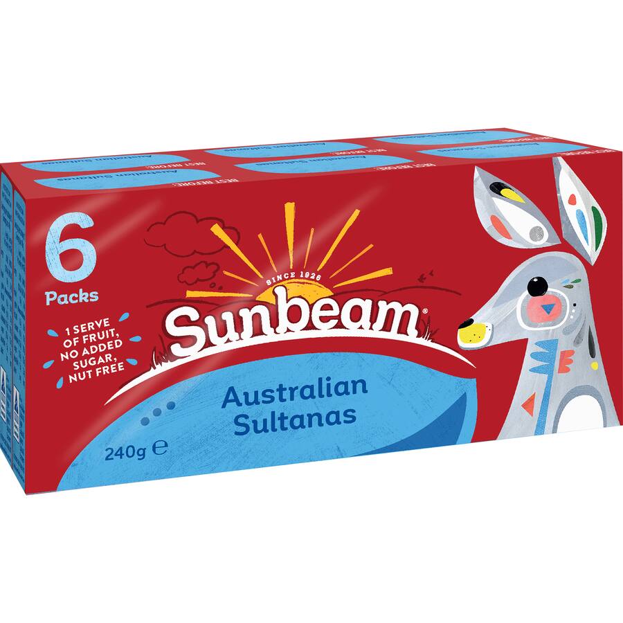 Sunbeam Fruit Snack Sultanas 240G