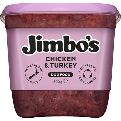 jimbos chilled dog food chicken & turkey