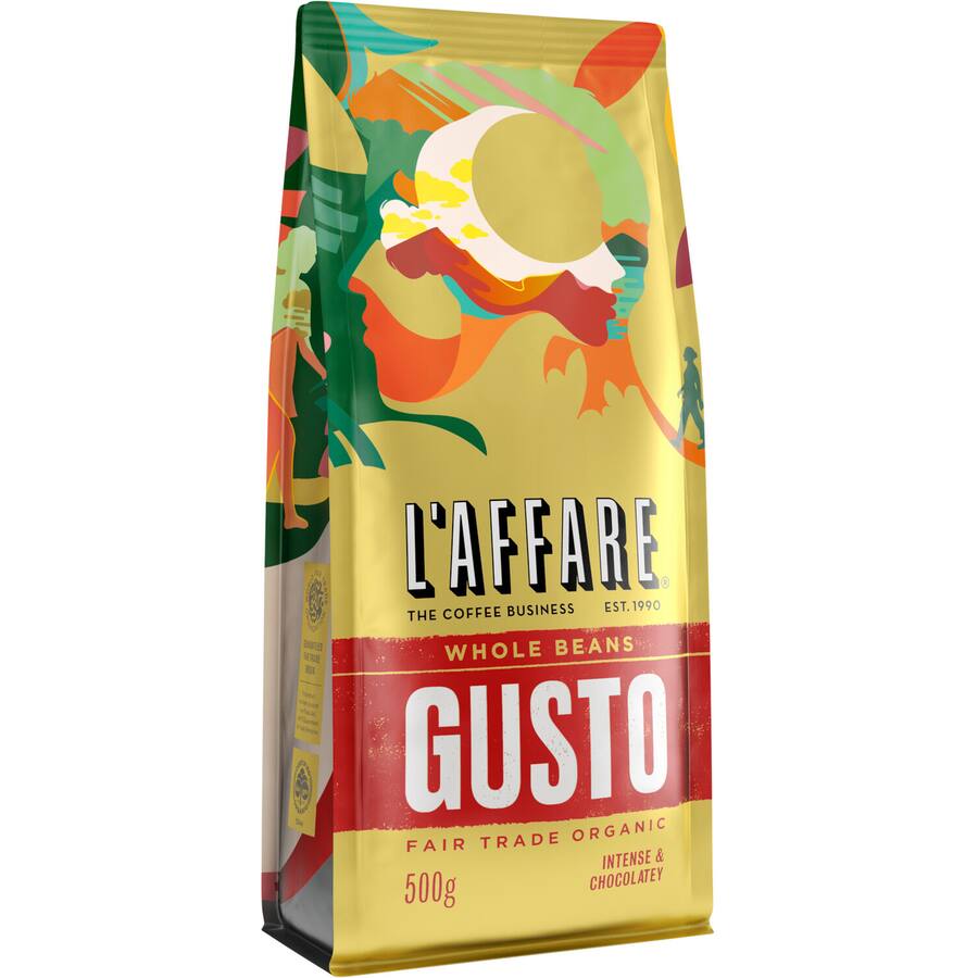 L'affare Coffee Beans Gusto Fairtrade Organic