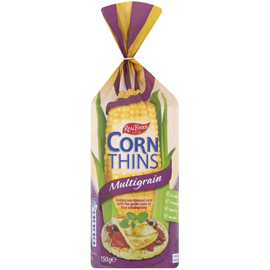 Real Foods Corn Thins Crispbread Multigrain