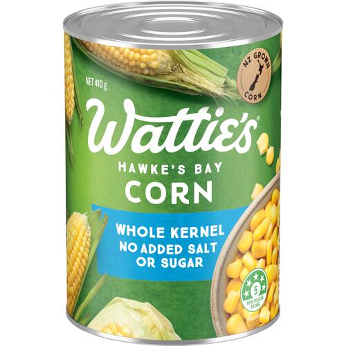 Watties Corn Whole Kernel No Added Salt Or Sugar