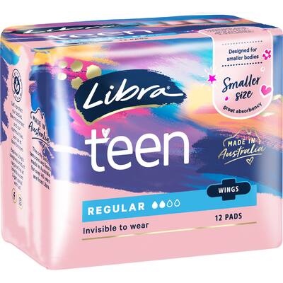 libra teen pads regular wings