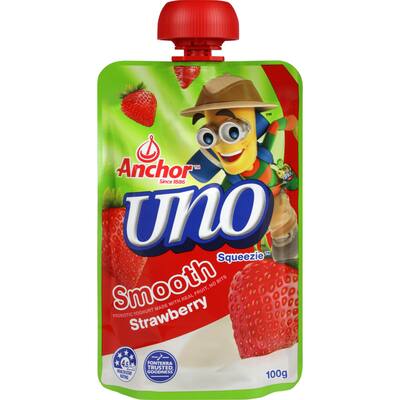 anchor uno yoghurt pouch strawberry