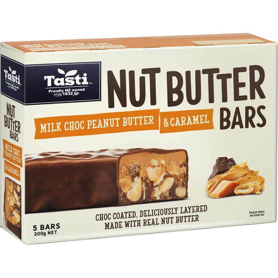 Tasti Choc Nut Bars Peanut Butter & Salted Caramel