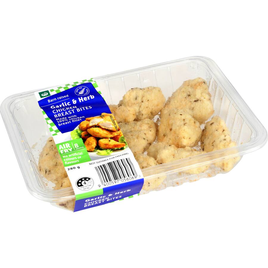 Woolworths Nz Chicken Breast Bites Garlic & Herb