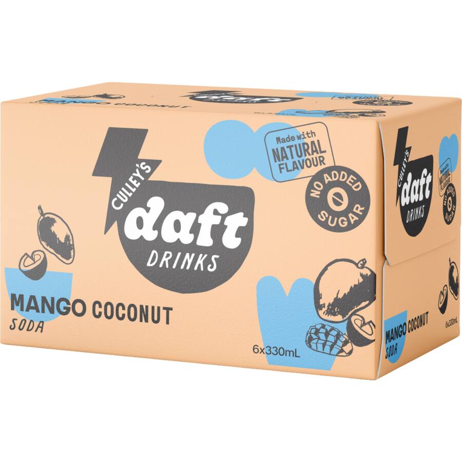 Culleys Daft Drinks Soda Mango And Coconut