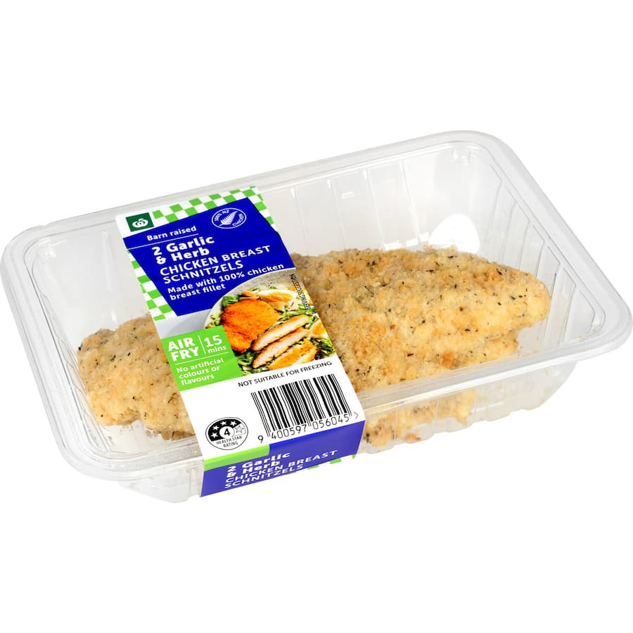 Woolworths Nz Chicken Breast Schnitzels Garlic & Herb