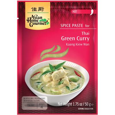 asian home gourmet spice paste thai green curry