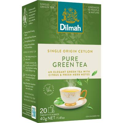 dilmah green tea string and tag