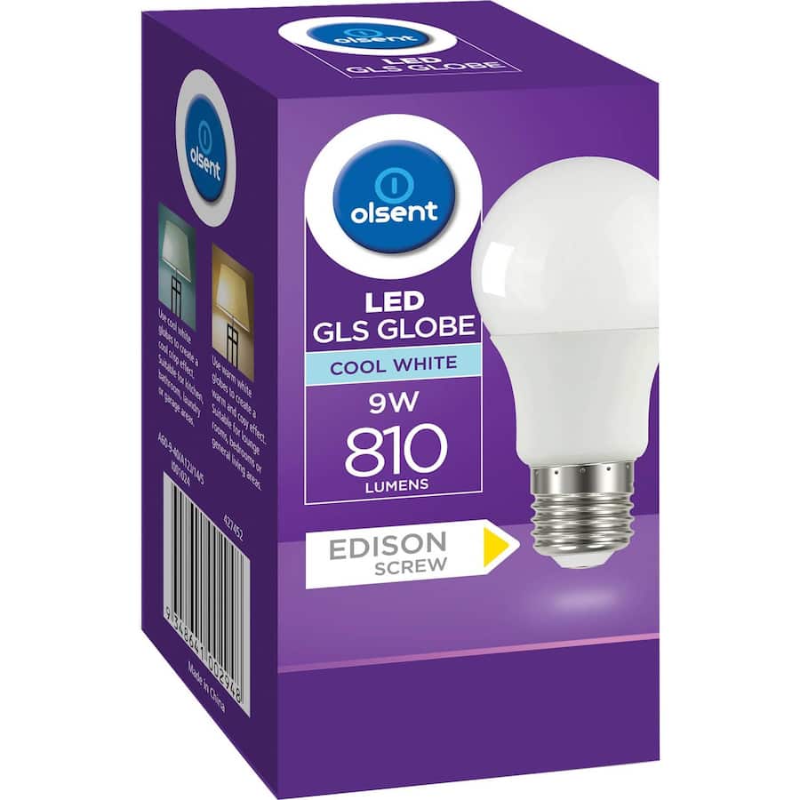 Olsent Screw Light Bulb Led 9W 810 Lumen Cool