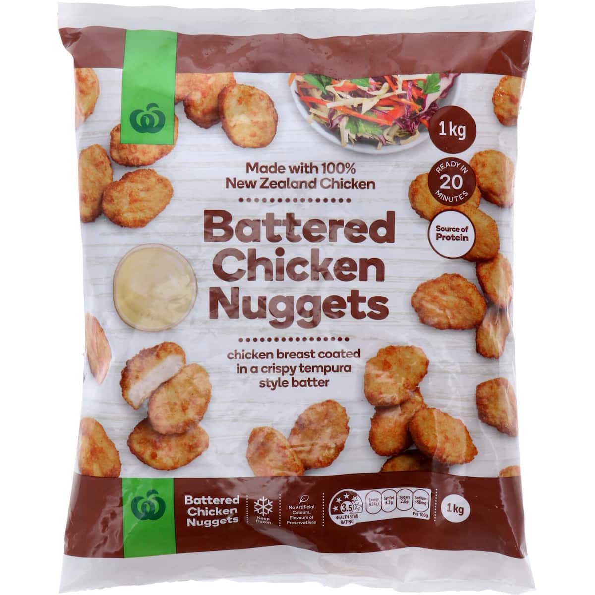 Countdown Battered Chicken Nuggets 1kg bunch