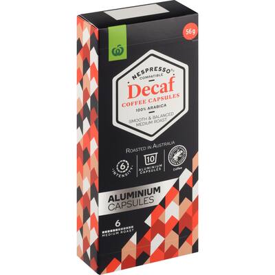 woolworths coffee capsules nespresso compatible decaf