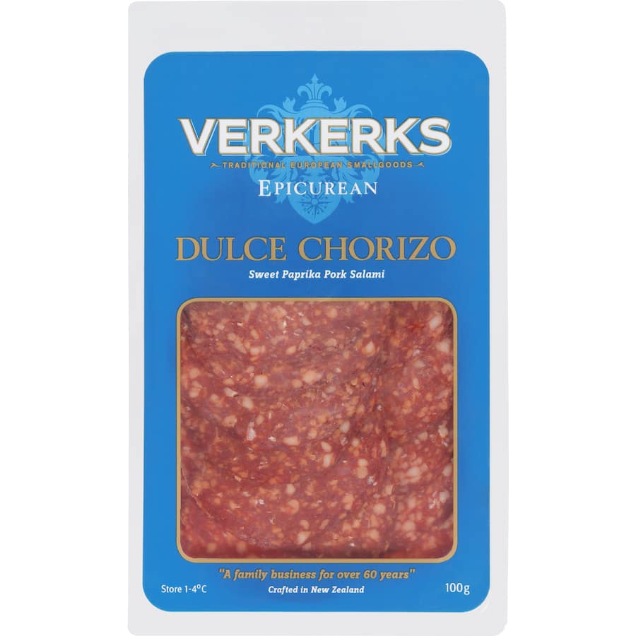 Verkerks Epicurean Salami Sliced Dulce Chorizo