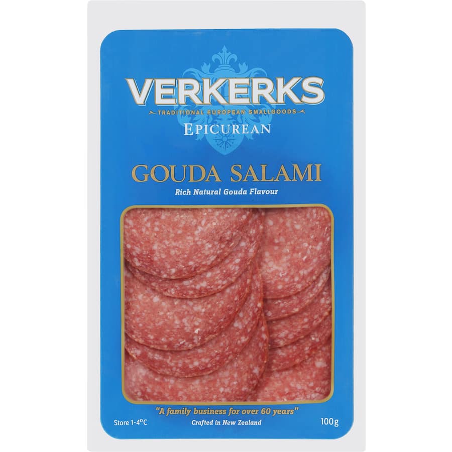 Verkerks Epicurean Salami Sliced Gouda