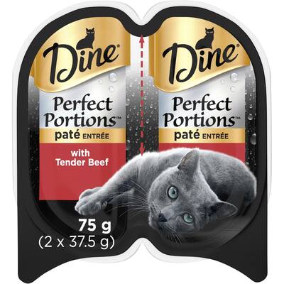 dine perfect portions wet cat food pate tender beef