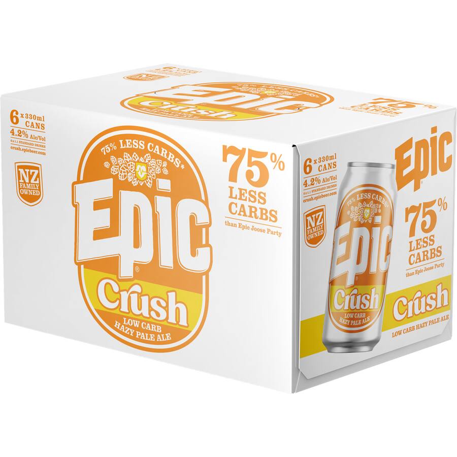 Epic Crush Craft Beer Hazy Pale Ale Low Carb