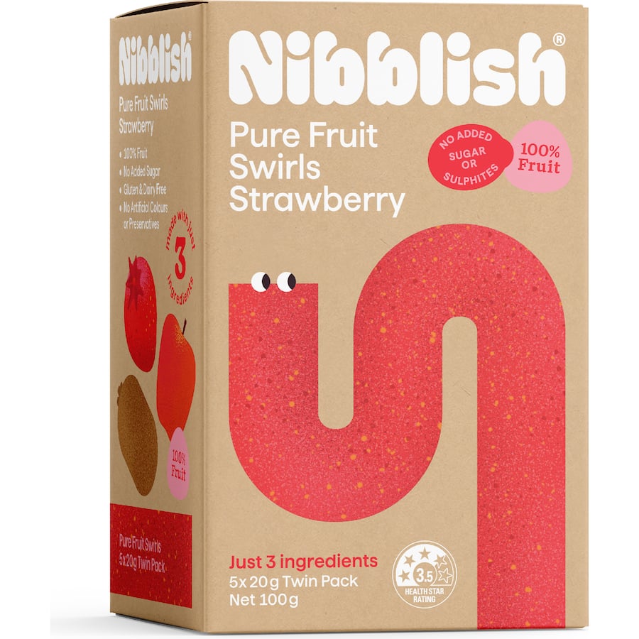Nibblish Pure Fruit Swirls Strawberry