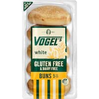 Vogels Gluten Free Dairy Free Gourmet White Buns 5pk