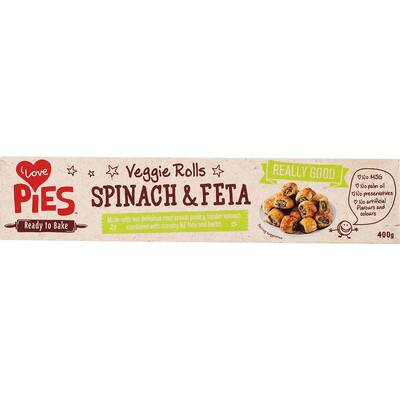 i love pies appetizers spinach & feta