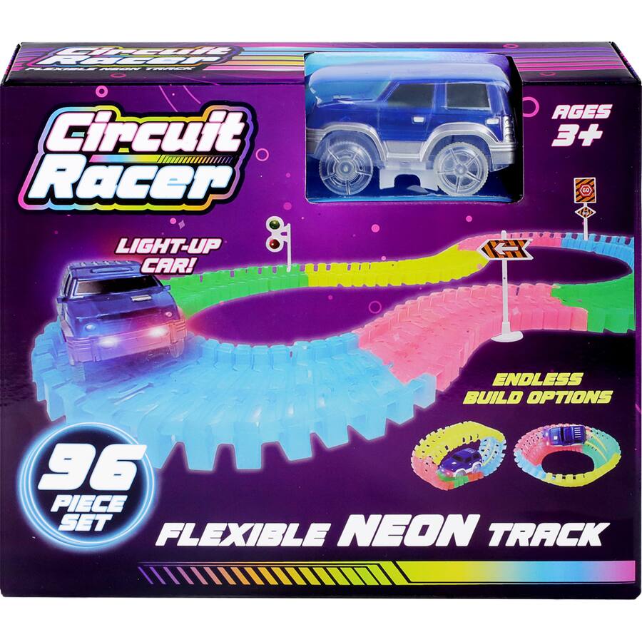 Circuit Racer Car Circuit Track 96 Piece Set