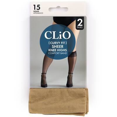 clio curvy knee highs natural one size 15 denier