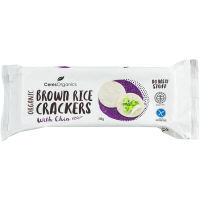 ceres organics rice crackers chia