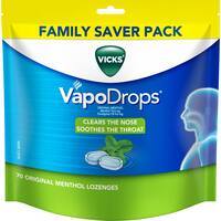vicks vapodrops lozenges menthol (70pk)