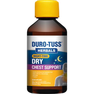 duro-tuss herbals dry chest support night time