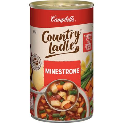 campbell's country ladle soup minestrone canned