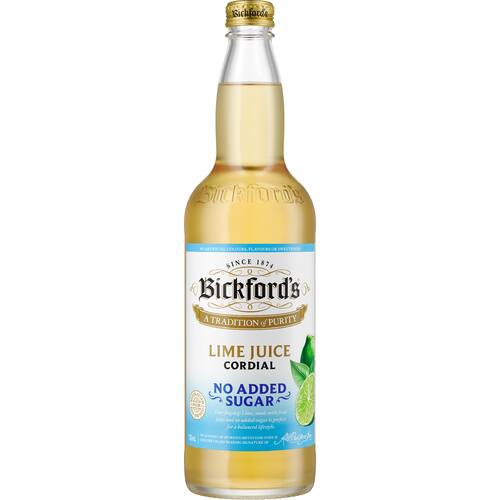 Bickford's Cordial No Added Sugar Lime