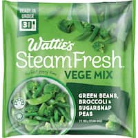wattie's steam fresh frozen mixed vegetables green beans, broccoli & peas (2pk)