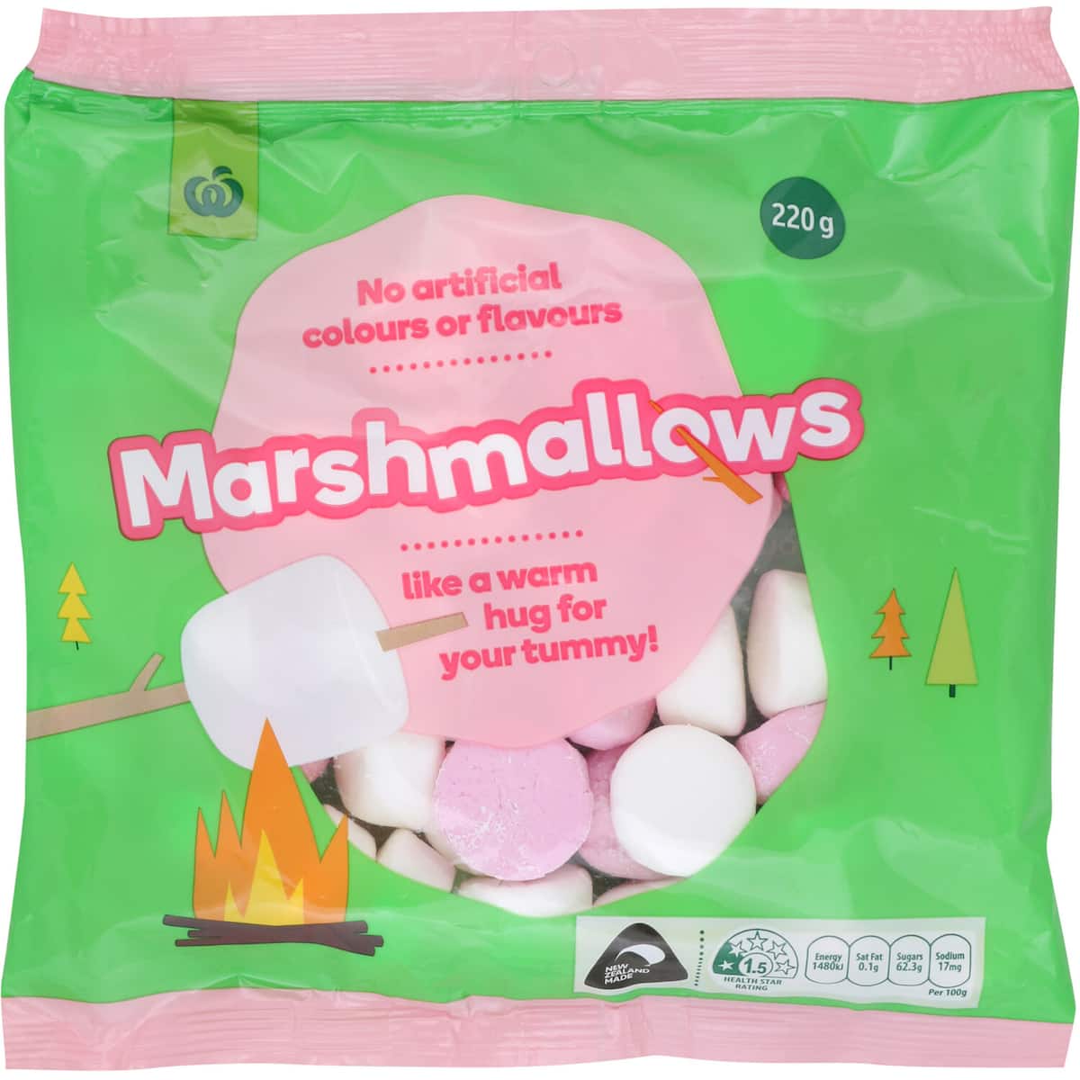 Countdown Marshmallows 220g bunch
