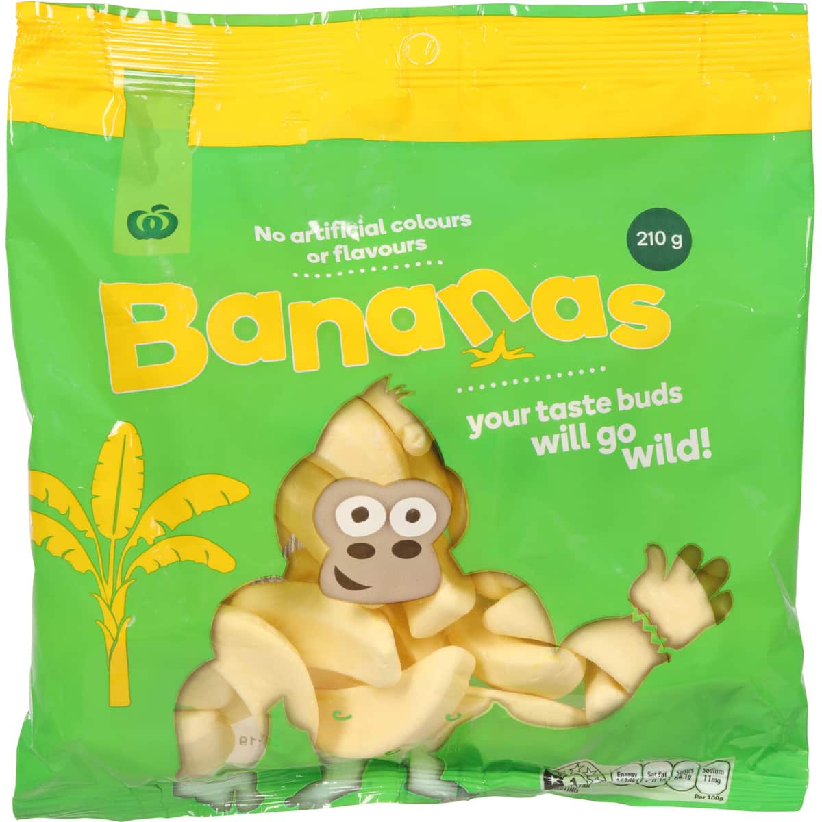 Woolworths Bananas 210g bunch