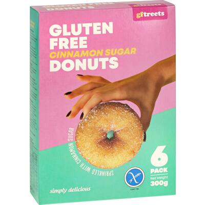 gt treets cinnamon sugar donuts gluten free 300g