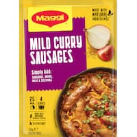Maggi Mild Curry Sausages Recipe Base Sachet